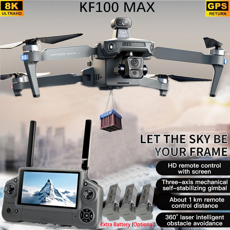 Drone App Rc Fpv - Kf100 max gps drone 4k câmera