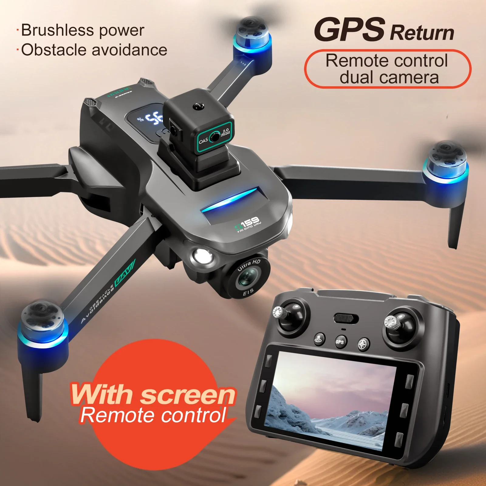 Drone Rc Gps S159 - S159 gps drone profissional 8k câmera