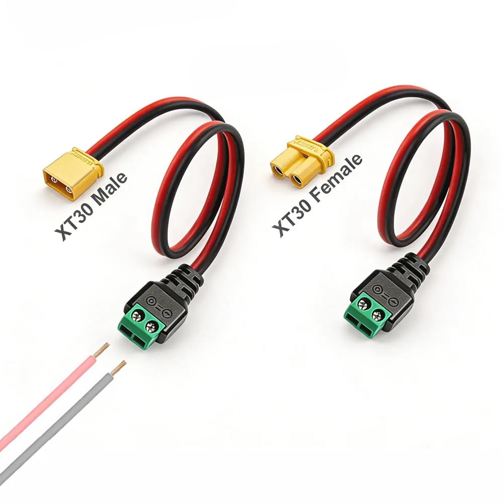 Drone Rc Link - Conector XT30 Macho-Fêmea para Adaptador de