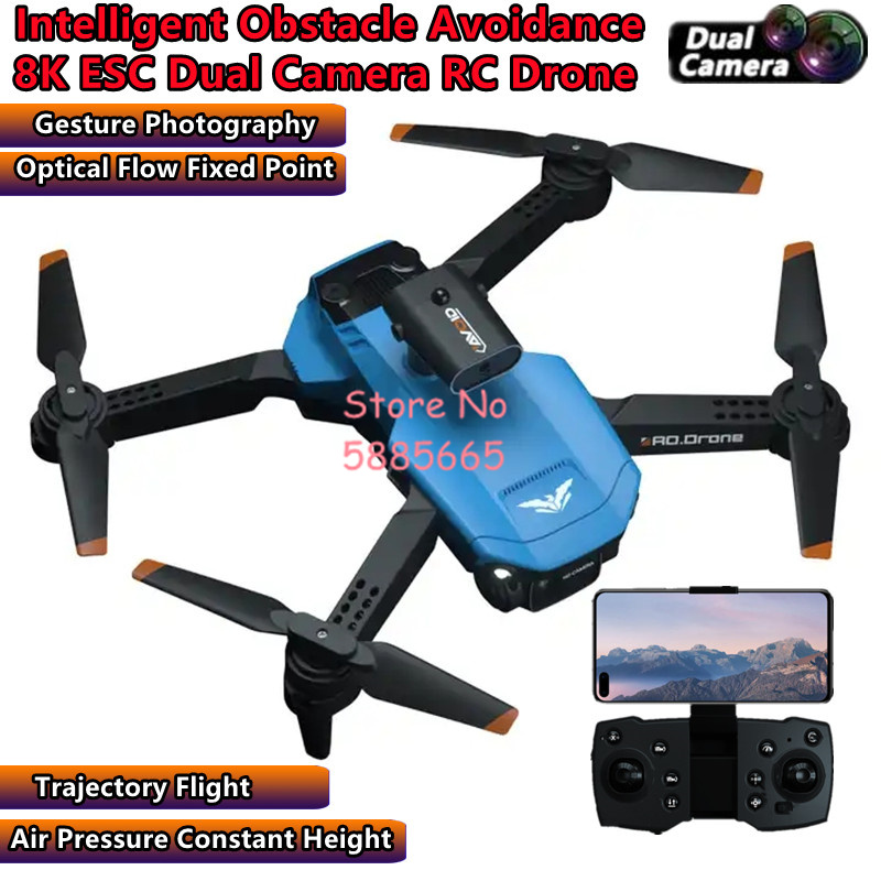 Drone Smart Rc Foldable - Wifi fpv inteligente evitar obstáculos 8k