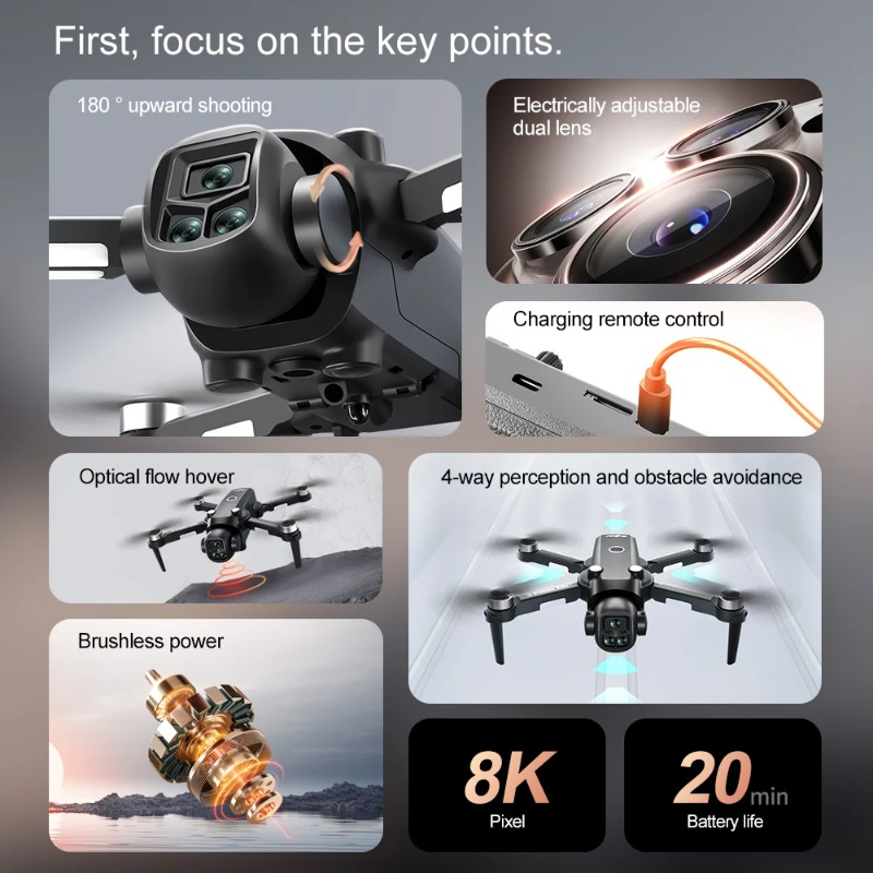 Drone Profissional Lenovo V156 - Drone Smart Rc Foldable avaliação e preço
