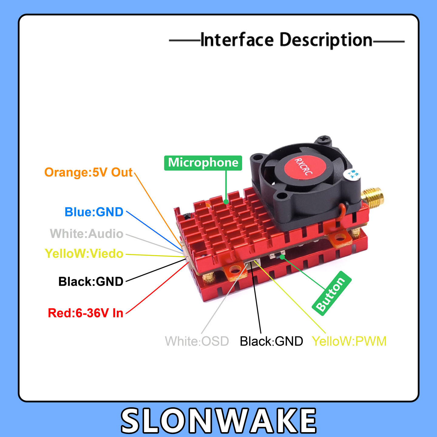 SLONWAKE 5.8G 2W VTX FPV 1800T - Drone Rc With Camera avaliação e preço