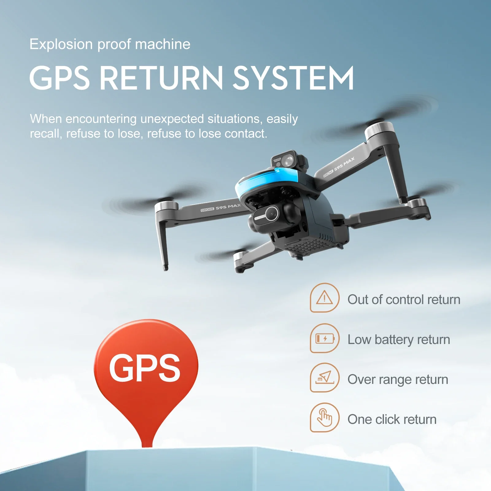 Novo s9s max mini drone 4k 2 e - Drone App Rc Fpv avaliação e preço
