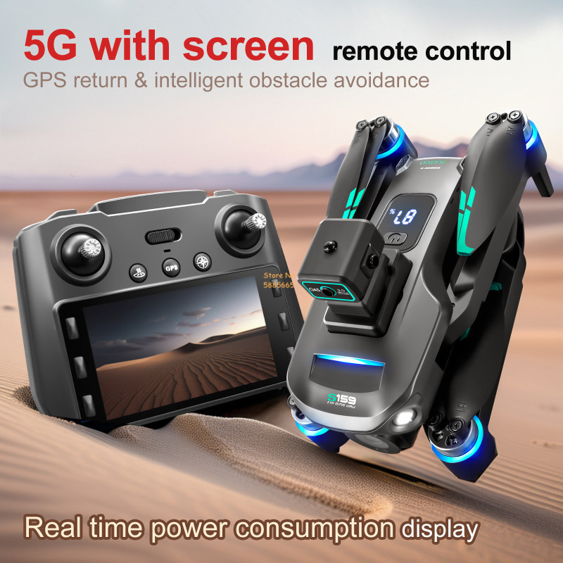 8k câmera dupla 5g wifi fpv co - Drone App Rc Fpv avaliação e preço