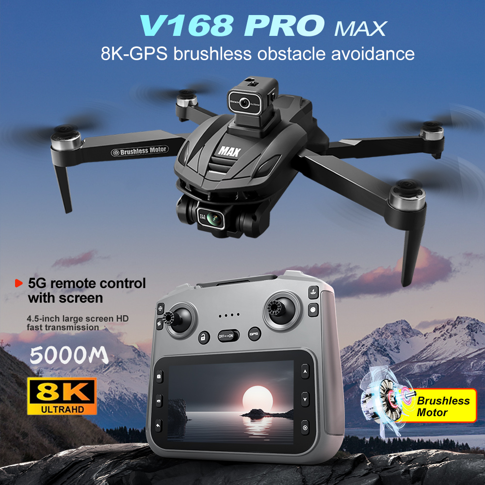 V168 PRO Max GPS Drone 8K Prof - Drone App Rc Fpv avaliação e preço