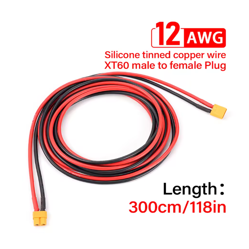 12awg xt60 macho fêmea convers - Drone Rc Link avaliação e preço