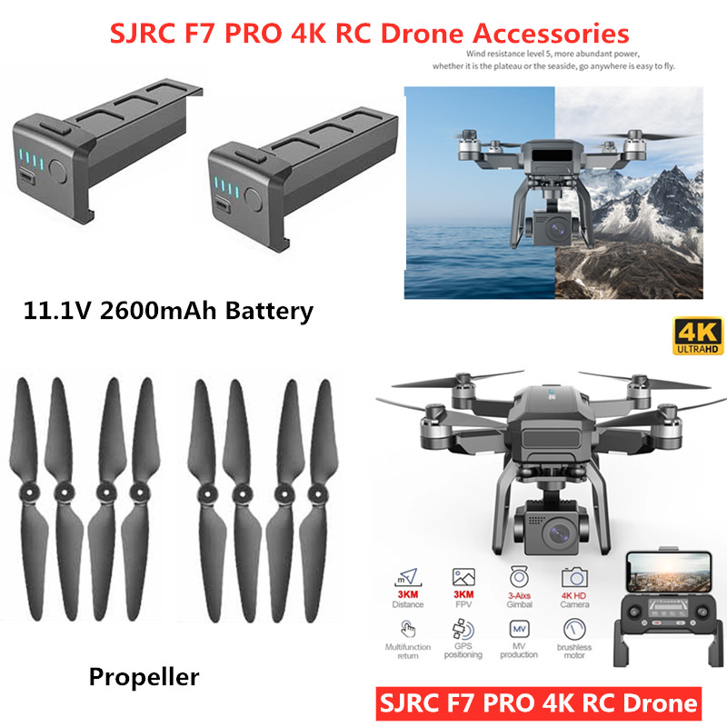 Hélice de bateria 11.1v 2600ma - Drone Sjrc avaliação e preço